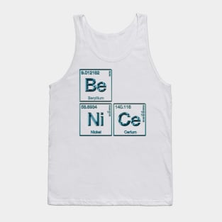 Element Of Being Nice Periodic Table blue metallic Tank Top